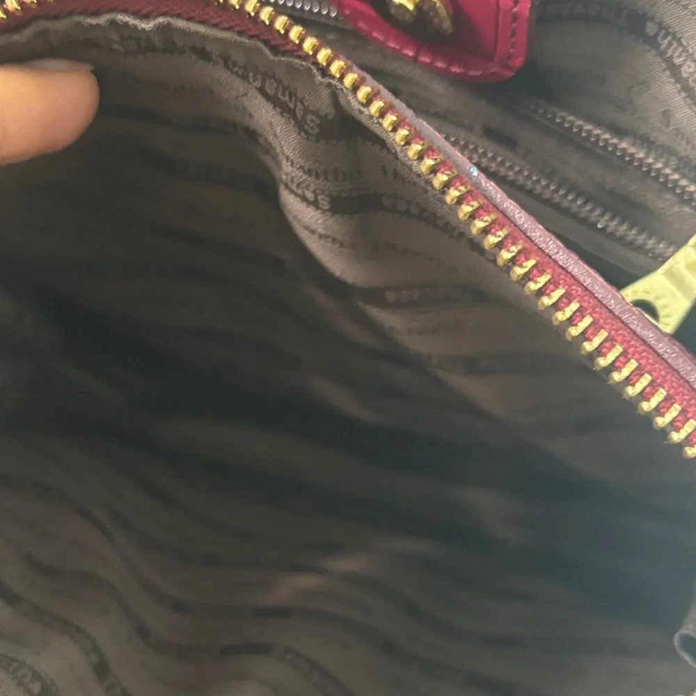 Samantha Thavasa Red Croc-Embossed Satchel